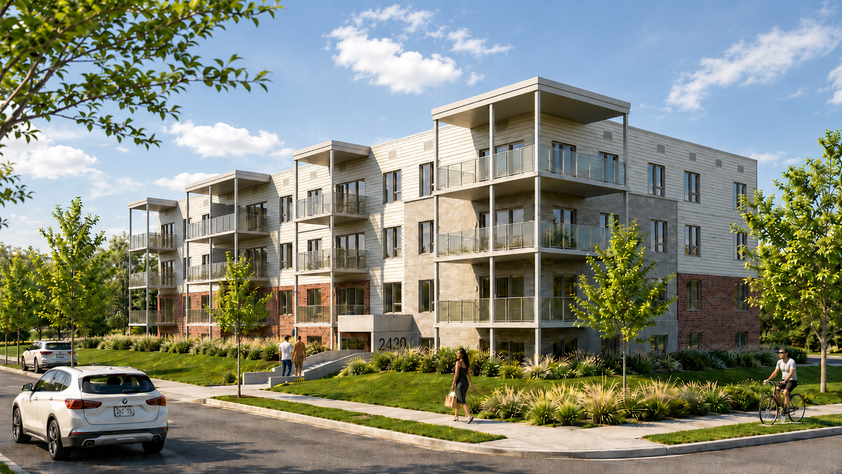 Le bâtiment sur la rue Langelier